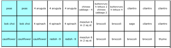 Revised Garden Plan - Cool weather bed