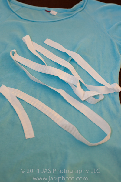 elastic for empire waist on upcycled toddler dress