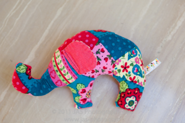 cute stuffed elephant toy with free pattern and tutorial
