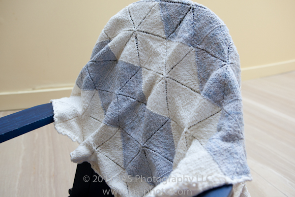 baby blanket with hexagon knitting pattern