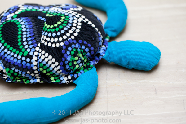 close up of stuffed sea turtle