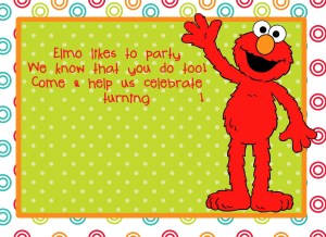 personalizable elmo invitation diy
