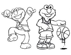 free download of 16 pages of an elmo coloring book for an elmo themed party