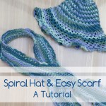 airy summer knitted spiral hat and ruffled scarf tutorial for kids