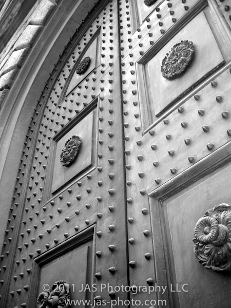 old spiked door in Italy for the daily post's weekly photo challenge on entrance