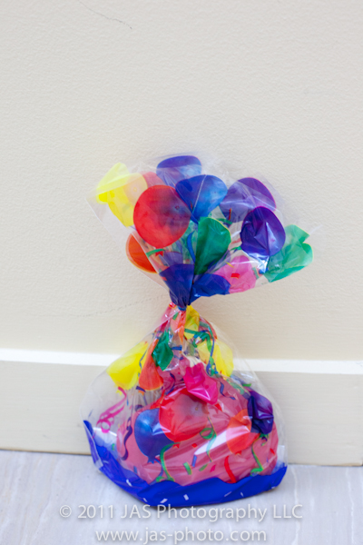 activity bag for a sesame street elmo party theme