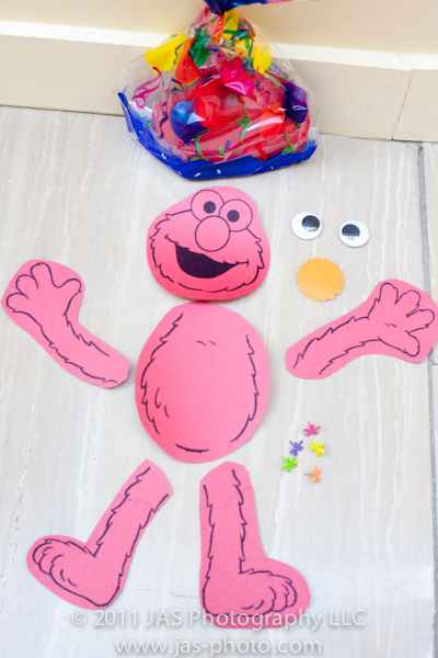build your own elmo activity for a sesame street elmo birthday party theme