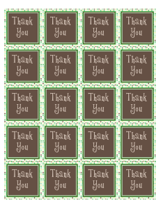 DIY printable PDF thank you sticker
