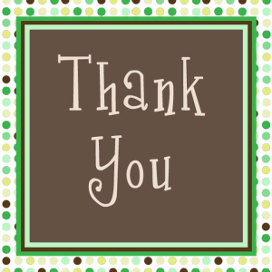 DIY printable thank you sticker