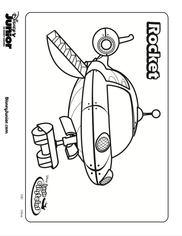 free download little einstein's coloring book pages for birthday party favor