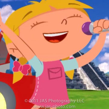 little einstein's annie singing in microphone