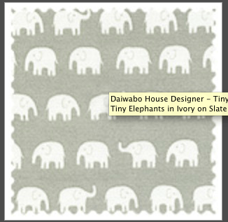 gray elephant fabric